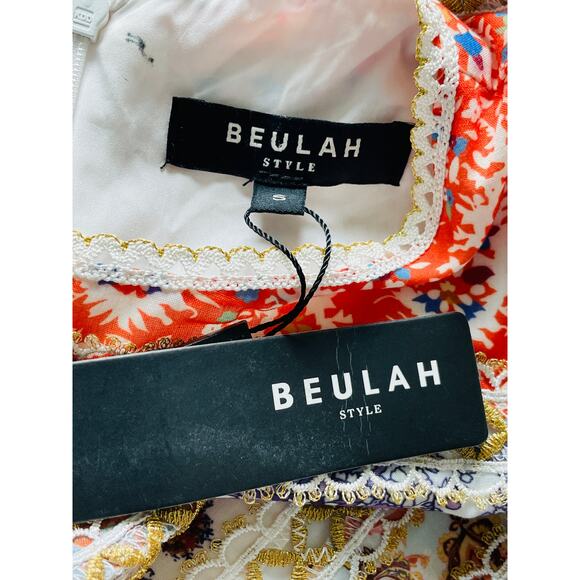 Beulah Mini Dress Striped Paisley Patchwork Small - Picture 3 of 13